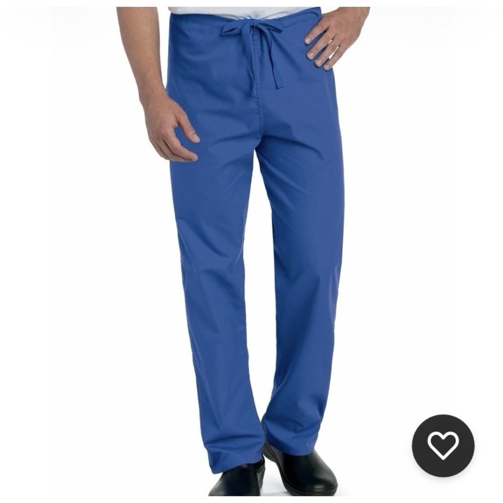 Landau Unisex Straight Leg Drawstring Scrub Pants‎ 7602 Royal Size 3XL NEW